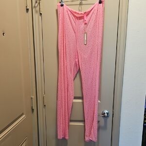 SKIMS Pink Dotted Lounge Pants